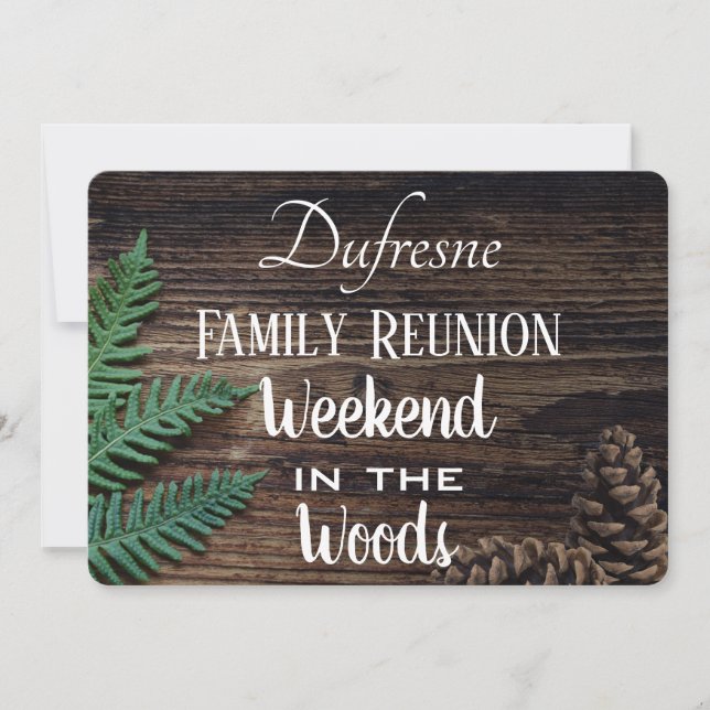 Invitation à la réunion de famille Woodsy (Devant)