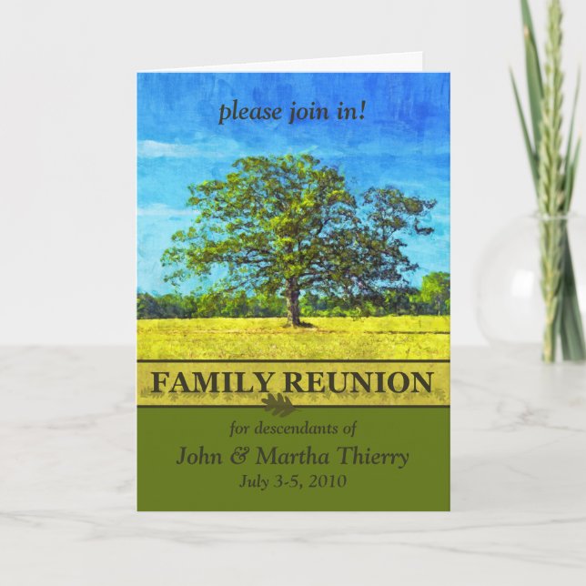 Invitation à la réunion de la famille des chênes (Devant)