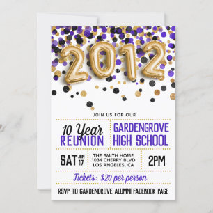 Invitation à la réunion de l'école secondaire de 2