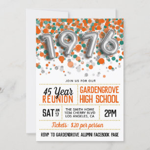 Invitation à la réunion de l'école secondaire en 1