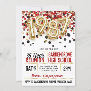 Invitation à la réunion de l'école secondaire en 1