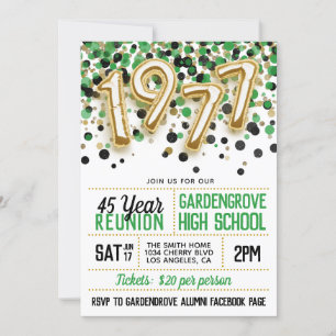 Invitation à la réunion de l'école secondaire en 1