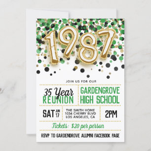 Invitation à la réunion de l'école secondaire en 1