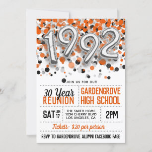 Invitation à la réunion de l'école secondaire en 1