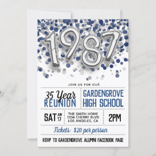 Invitation à la réunion de l'école secondaire en 1