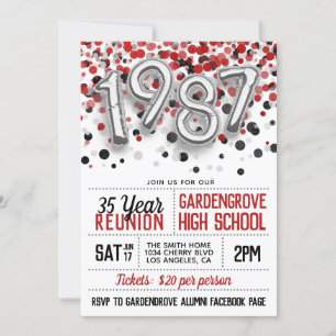 Invitation à la réunion de l'école secondaire en 1