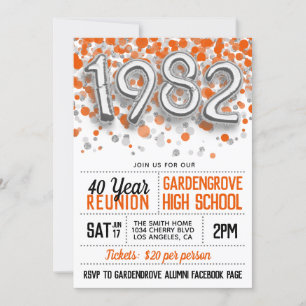 Invitation à la réunion de l'école secondaire en 1