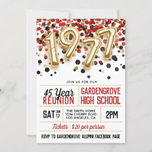 Invitation à la réunion de l'école secondaire en 1