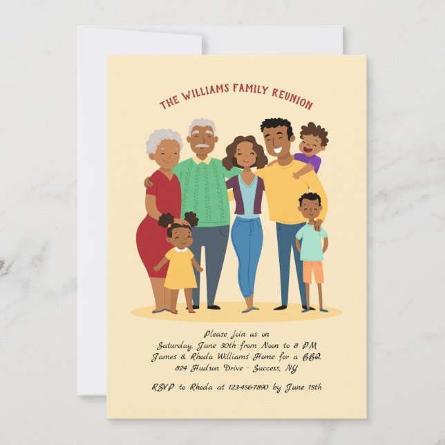 Invitation à la réunion familiale (Devant)