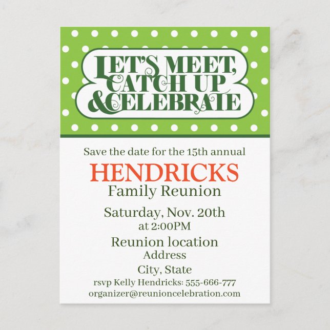 Invitation à la réunion familiale (Devant)