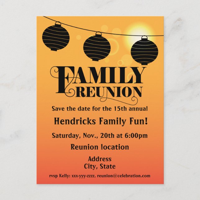 Invitation à la réunion familiale (Devant)