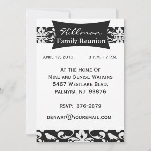 Invitation à la réunion familiale Customisée
