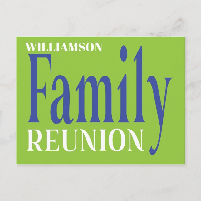 Invitation à la réunion familiale moderne (Devant)