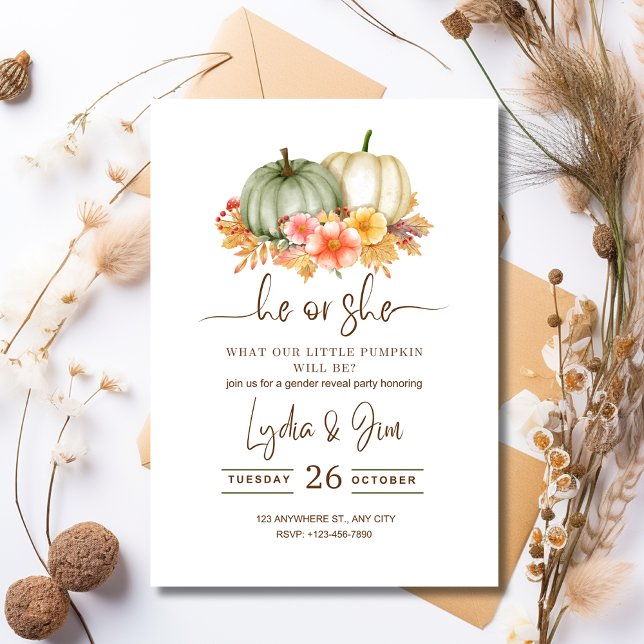 Invitation à la révélation de genre citrouille, à  (Créateur téléchargé)