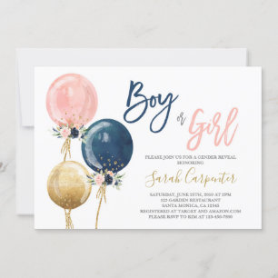 Invitation à la révélation de genre des ballons