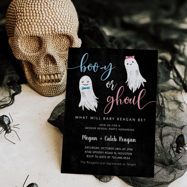Invitation à la révélation de genre Halloween | Bo (Créateur téléchargé)