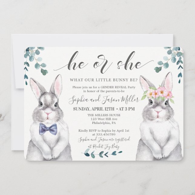 Invitation à la révélation du genre Bunny (Devant)