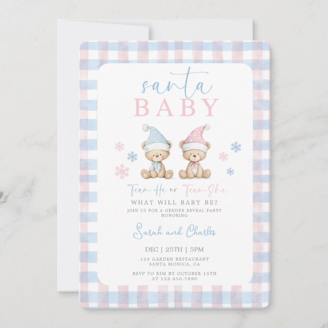 Invitation à la révélation du genre de bébé père N (Devant)