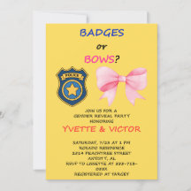Invitation à la révélation du sexe Badges ou Ruban