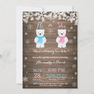 Invitation à la révélation du sexe de l'ours polai