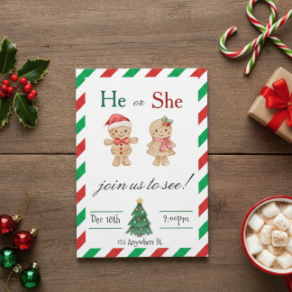 Invitation à la révélation du sexe de Noël