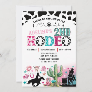 Invitation à la revue de rodéo Cowgirl
