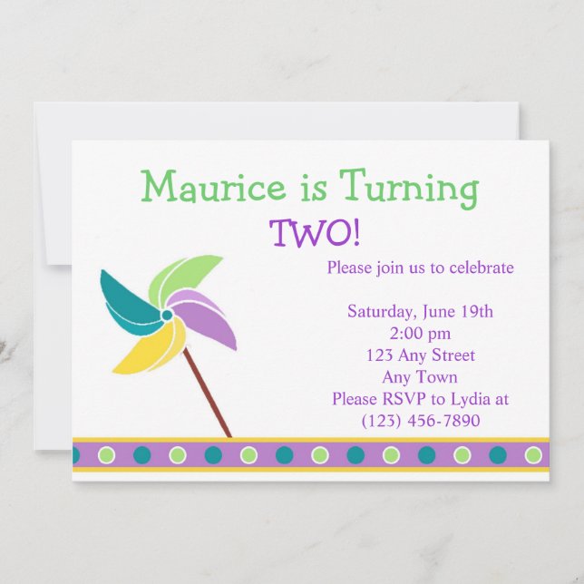 Invitation à la roue bleue (Devant)