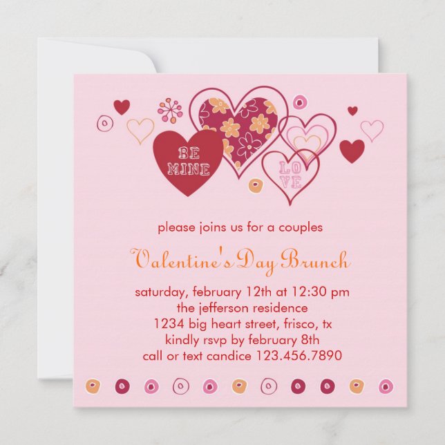 Invitation à la Saint Valentin (Devant)