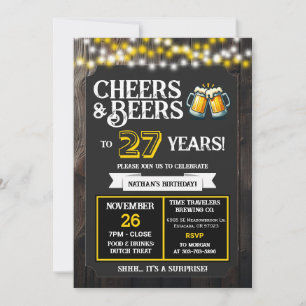 Invitation À la santé et bières pour 27 ans de la Brasserie S