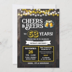 Invitation À la santé et bières pour 63 ans de la brasserie s