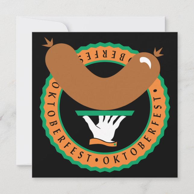 Invitation à la saucisse de la fête de la bière (Devant)