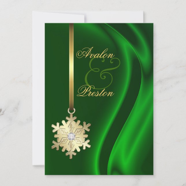 Invitation à la soie verte Gold Diamond (Devant)
