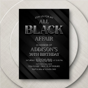 Invitation à la soirée Affaire Tout en Noir