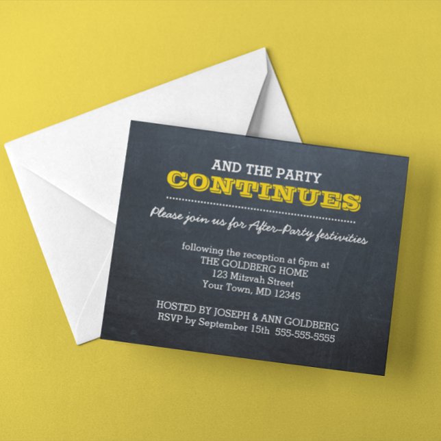 Invitation à la soirée après Chalkboard Gold (Créateur téléchargé)