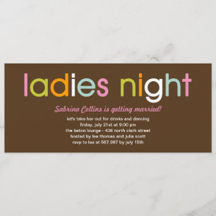 Invitation à la soirée bachelorette Dames
