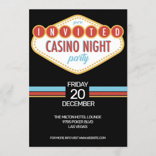 Invitation à la soirée casino