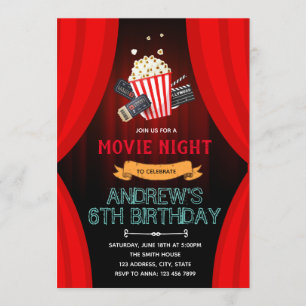 Invitation à la soirée cinéma soirée
