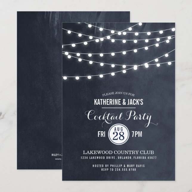 Invitation à la soirée Cocktail (Devant / Derrière)