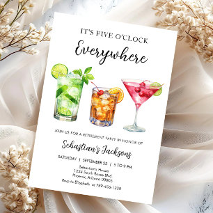 Invitation à la soirée d'adieu de retraite cocktai