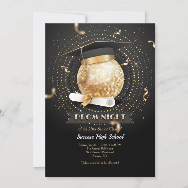 Invitation à la soirée de bal de promo (Devant)