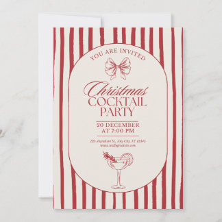 Invitation à la soirée de cocktail de Noël