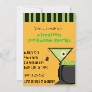 Invitation à la soirée de cocktail Martini araigné
