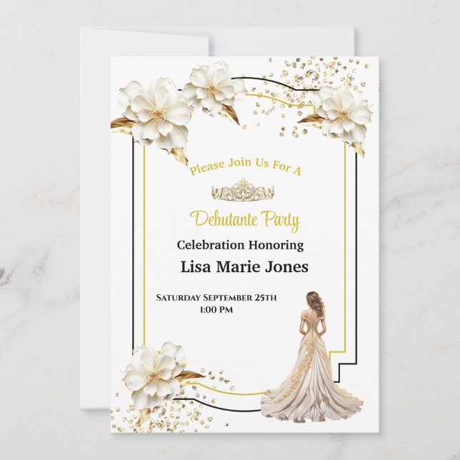 Invitation à la soirée de débutante (Devant)