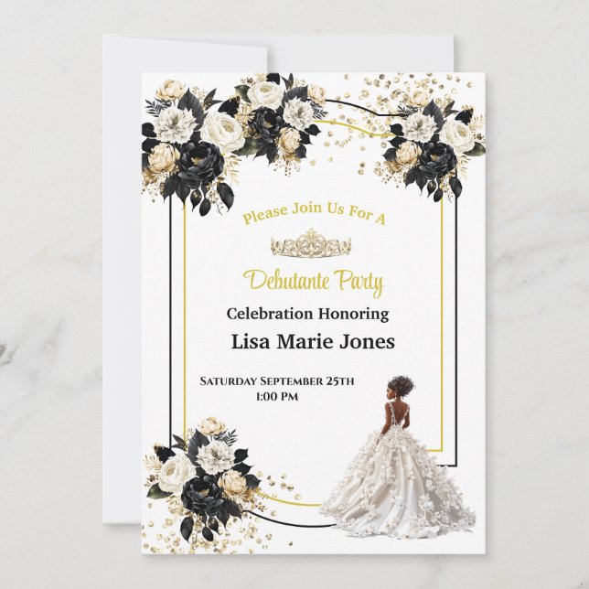 Invitation à la soirée de débutante (Devant)
