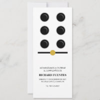 Invitation à la soirée de dominos de Porto Rico |