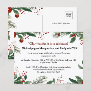 Invitation à la soirée de fiançailles de Noël Roug