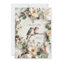 Invitation à la soirée de fiançailles florale Love