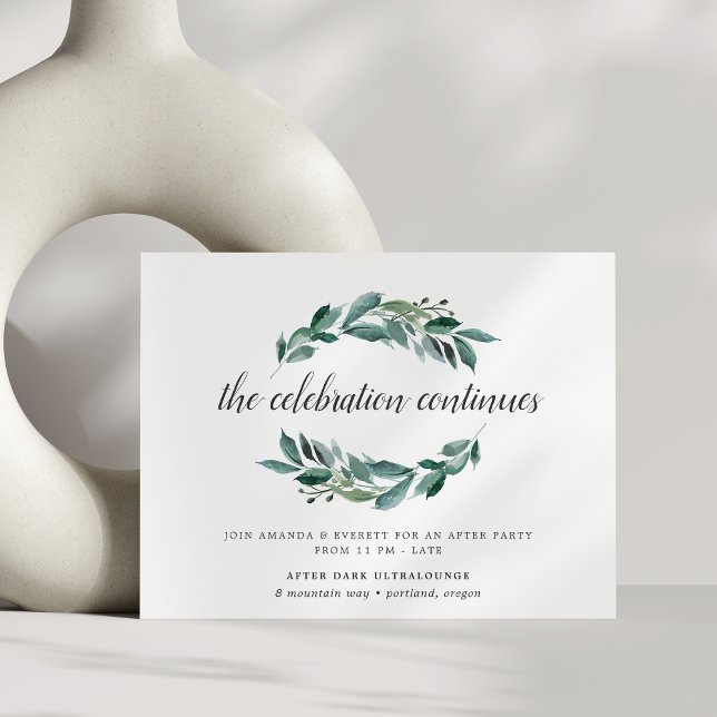 Invitation à la soirée de mariage Abondant Feuilla (Créateur téléchargé)
