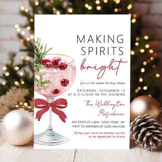 Invitation à la soirée de Noël Cocktail