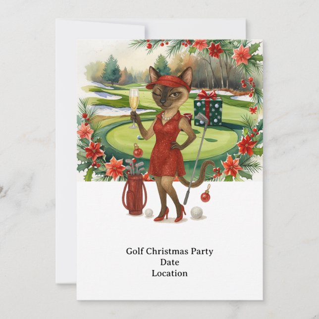 Invitation à la soirée de Noël GOLF pour les amate (Devant)